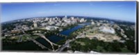 Framed Bird's Eye view of Austin,Texas