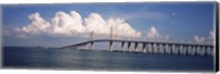 Framed Suspension bridge across the bay, Sunshine Skyway Bridge, Tampa Bay, Gulf of Mexico, Florida, USA
