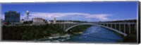 Framed Bridge across a river, Rainbow Bridge, Niagara River, Niagara Falls, New York State, USA