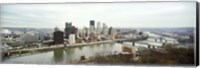 Framed High angle view of a city, Pittsburgh, Allegheny County, Pennsylvania, USA