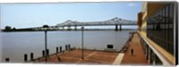 Framed Bridge across a river, Crescent City Connection Bridge, Mississippi River, New Orleans, Louisiana, USA
