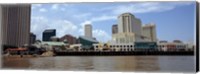 Framed Buildings viewed from the deck of a ferry, New Orleans, Louisiana, USA