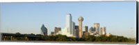 Framed Daytime View of the Dallas, Texas Skyline