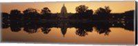 Framed Sepia Toned Capitol Building at Dusk, Washington DC