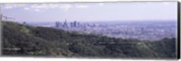 Framed Aerial view of Los Angeles from Griffith Park Observatory