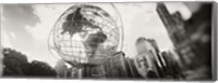 Framed Steel globe, Columbus Circle, Manhattan, New York City, New York State, USA