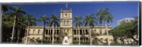 Framed Facade of a government building, Aliiolani Hale, Honolulu, Oahu, Honolulu County, Hawaii, USA
