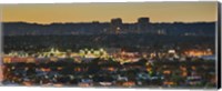Framed Century City at dusk, Culver City, Los Angeles County, California