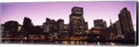 Framed San Francisco Waterfront Lit Up at Dusk, California, USA