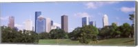 Framed Downtown skylines, Houston, Texas
