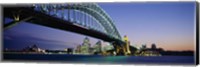 Framed Low angle view of a bridge, Sydney Harbor Bridge, Sydney, New South Wales, Australia