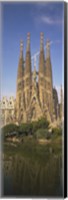 Framed Low Angle View Of A Cathedral, Sagrada Familia, Barcelona, Spain