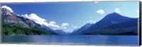 Framed Canoeing Waterton Lake Waterton Glacier National Peace Park Alberta Canada