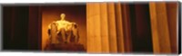 Framed Night, Lincoln Memorial, Washington DC, District Of Columbia, USA