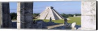 Framed Pyramid in a field, El Castillo, Chichen Itza, Yucatan, Mexico
