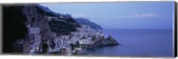 Framed High angle view of a village near the sea, Amalfi, Amalfi Coast, Salerno, Campania, Italy