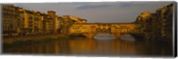 Framed Bridge Across Arno River, Florence, Tuscany, Italy