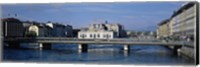 Framed Bridge over a river, Geneva, Switzerland