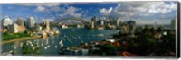 Framed Harbor And City And Bridge, Sydney, Australia