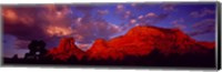 Framed Rocks at Sunset Sedona AZ USA