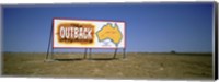 Framed Billboard on a landscape, Outback, Australia