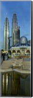 Framed Mosque and Petronas Towers Kuala Lumpur Malaysia