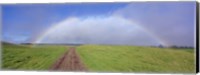 Framed Rainbow Over A Landscape, Kamuela, Big Island, Hawaii, USA