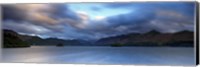 Framed Storm Clouds Over A Lake, Derwent Water, Cumbria, England, United Kingdom