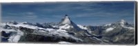 Framed Snow on mountains, Matterhorn, Valais, Switzerland
