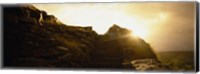 Framed Silhouette of a cave at sunset, Ailwee Cave, County Clare, Republic Of Ireland