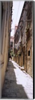 Framed Buildings along an alley in old city, Dubrovnik, Croatia