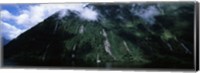 Framed Low angle view of a mountain, Milford Sound, Fiordland, South Island, New Zealand