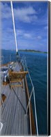 Framed Chair on a boat deck, Exumas, Bahamas