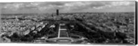 Framed Aerial view of a city, Eiffel Tower, Paris, Ile-de-France, France