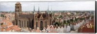 Framed Cathedral in a city, St. Mary's Church, Gdansk, Pomeranian Voivodeship, Poland