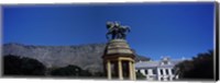 Framed War memorial with Table Mountain in the background, Delville Wood Memorial, Cape Town, Western Cape Province, South Africa