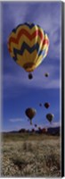 Framed Hot air balloons rising, Hot Air Balloon Rodeo, Steamboat Springs, Colorado