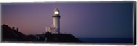 Framed Lighthouse at dusk, Broyn Bay Light House, New South Wales, Australia
