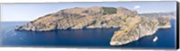 Framed Island in the sea, Punta Campanella, Bay of Ieranto, Capri, Naples, Campania, Italy