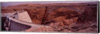 Framed High angle view of a dam, Glen Canyon Dam, Lake Powell, Colorado River, Page, Arizona, USA