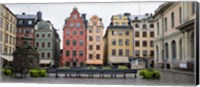 Framed Benches at a small public square, Stortorget, Gamla Stan, Stockholm, Sweden