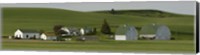 Framed Farm with double barns in wheat fields, Washington State, USA