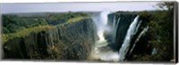 Framed Looking down the Victoria Falls Gorge from the Zambian side, Zambia