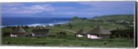 Framed Thatched Rondawel huts, Hole in the Wall, Coffee Bay, Transkei, Wild Coast, Eastern Cape Province, Republic of South Africa
