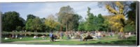 Framed People Relaxing In The Park, Vondel Park, Amsterdam, Netherlands