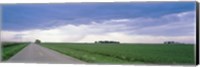 Framed Storm clouds over a landscape, Illinois, USA