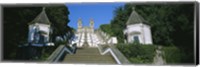 Framed Low angle view of a cathedral, Steps of the Five Senses, Bom Jesus Do Monte, Braga, Portugal