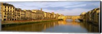 Framed Ponte Vecchio, Arno River, Florence, Tuscany, Italy