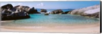 Framed British Virgin Islands, Virgin Gorda, The Baths, Rock formation in the sea