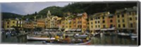 Framed Fishing boats at the harbor, Portofino, Italy